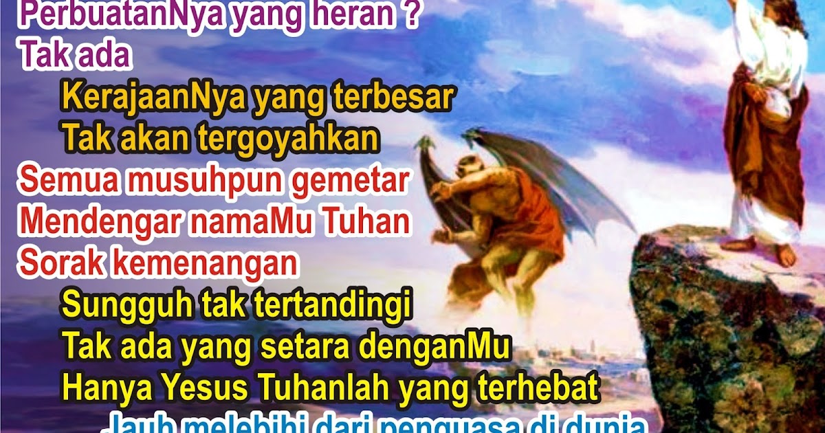 Lirik Lagu Pujian Rohani Kristen Sekolah Minggu Gereja Tuhan Yesus Sungguh Tak Tertandingi