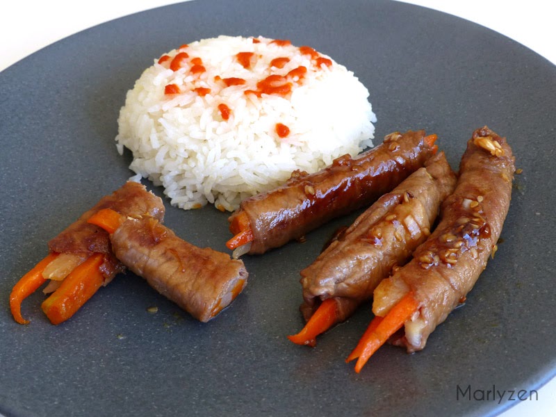 Roulés de boeuf aux légumes à la coréenne