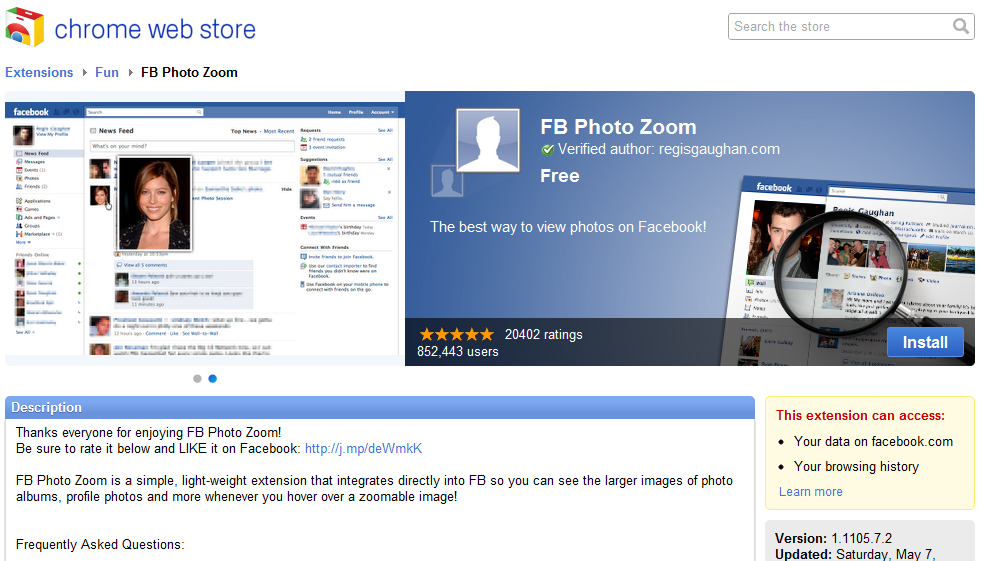 download foto zoom facebook google chrome