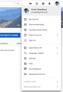 Change location on desktop YouTube