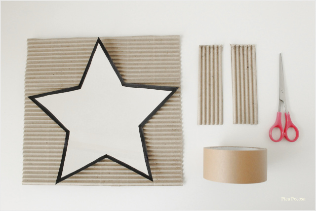 centro-mesa-navidad-estrella-carton-diy-materiales