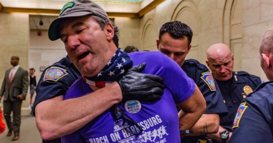 The White Rabbit News ProDemocracy Activists Arrested at Pennsylvania