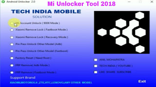 Android Unlocker Tool 2.0 | Remove mi account,pin,password,fro lock