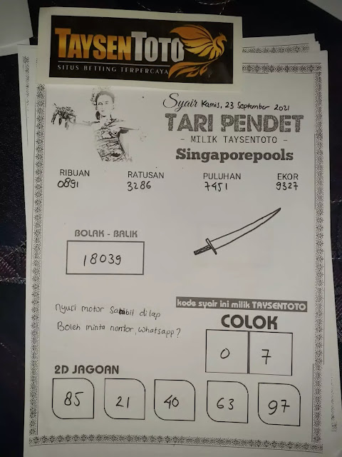 Prediksi Syair Sgp 23 September 2021 Pangkalantoto Prediksi Syair Sgp 23 September 2021 Pangkalantoto