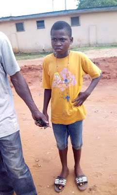 b Photos: The 9 year old boy detained over his mother's offence in Delta state has been released