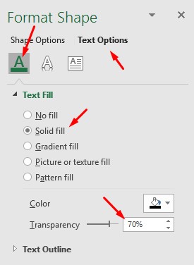Mengatur Transparansi Shapes di Excel