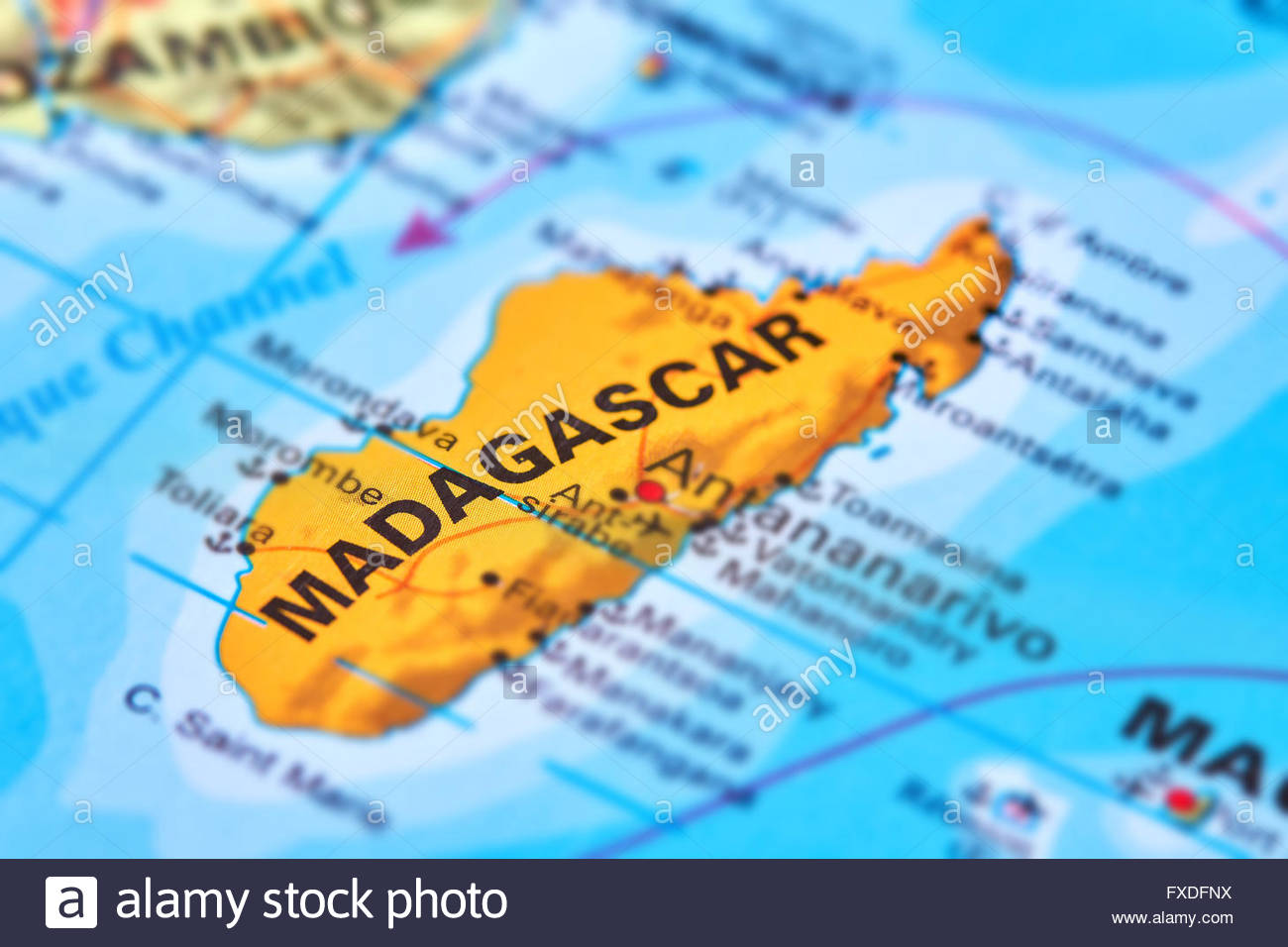 Madagascar Island Country On The World Map FXDFNX 