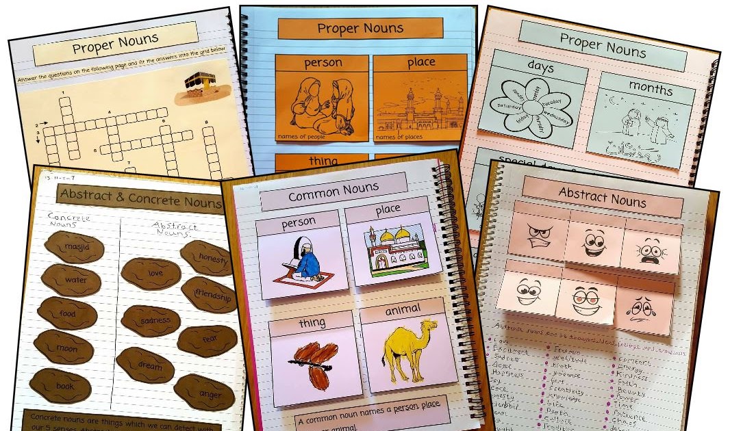 Iman's Homeschool The Curriculum Nouns Interactive Notebook Pages