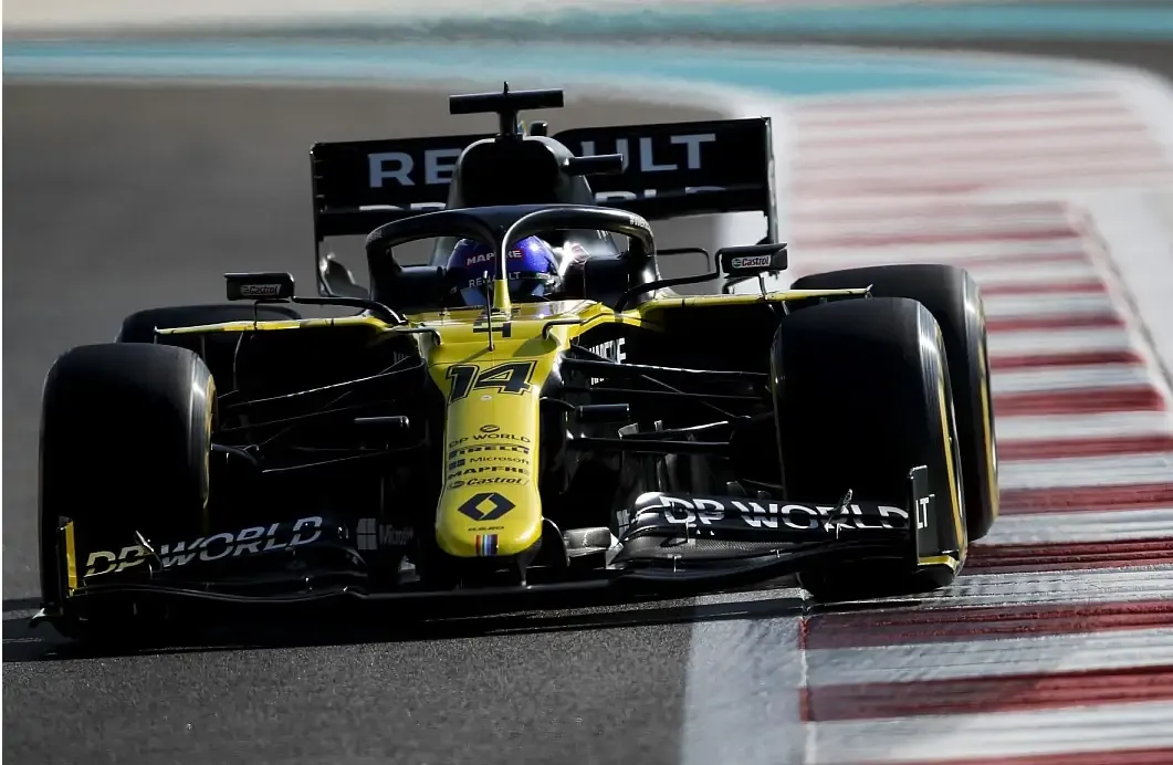Fernando Alonso nei test di Abu Dhabi 2020
