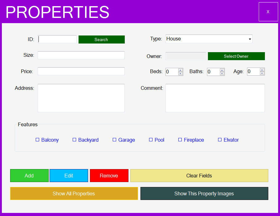 Real Estate Management System Source Code C, JAVA,PHP