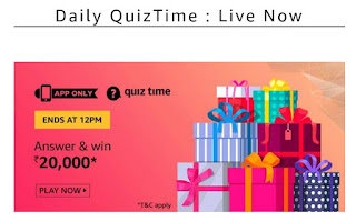 AMAZON TODAY QUIZ ANSWER - 5th DECEMBER 2019 || PRIZE - Rs.20000