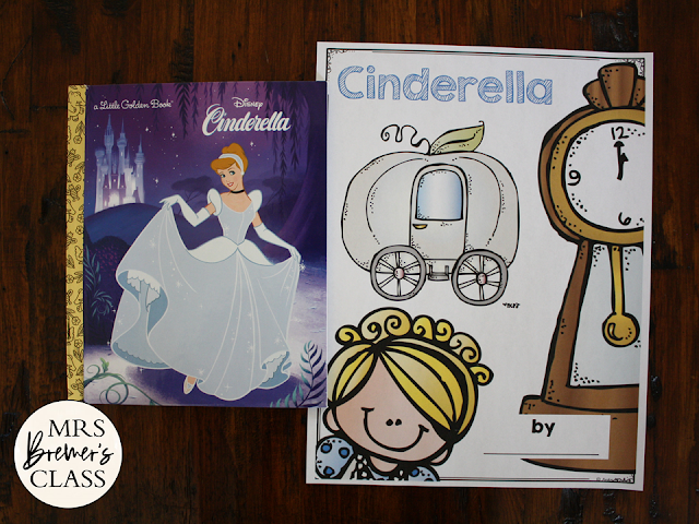 Cinderella Fairy Tales activities unit with Common Core aligned literacy companion activities for First Grade and Second Grade