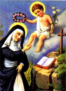 Santa Rosa de Lima Imagen de Santa Rosa de Lima con el niño Jesús