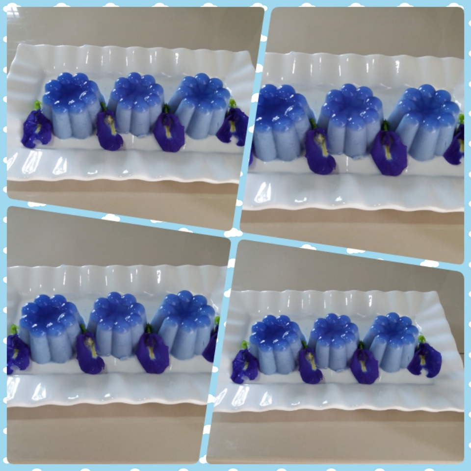 Zara ♥ Baking COCONUT (SANTAN) AGARAGAR JELLY BLUE PEA FLOWER...