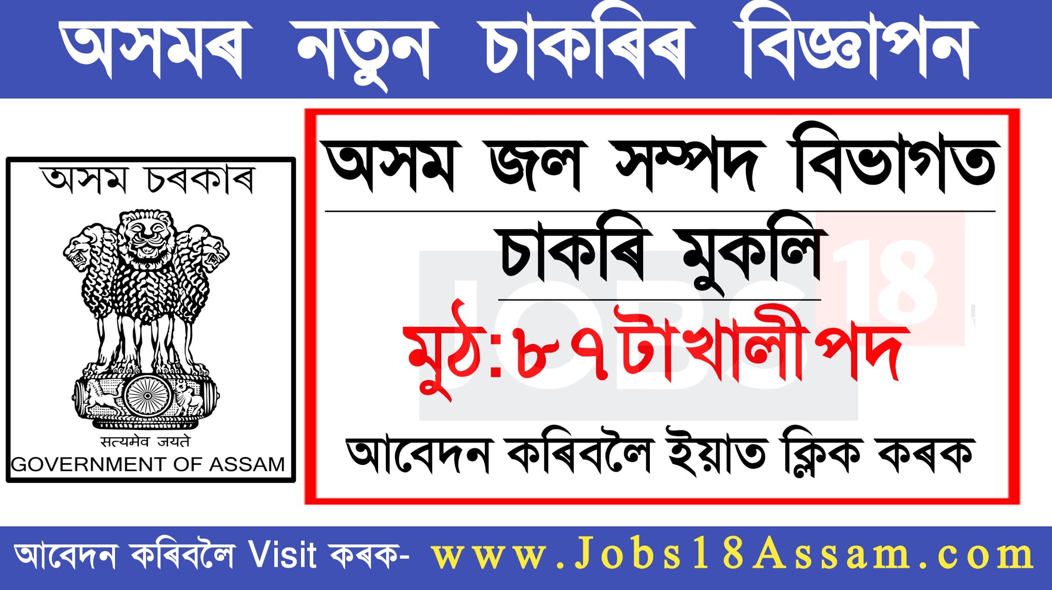 Water Resources Department, Assam Recruitment 2020