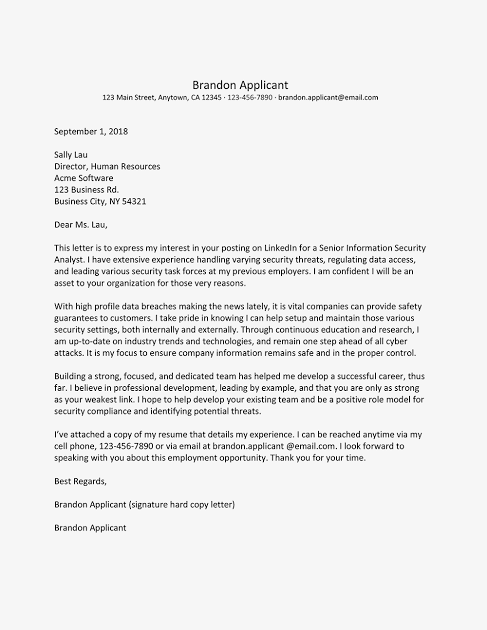 Email Cover Letter For Job Application 2018 Birthday Letter