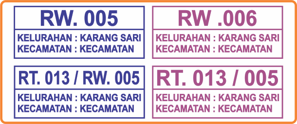 Contoh Stempel RT/RW Template Stempel RTRW Format Cdr