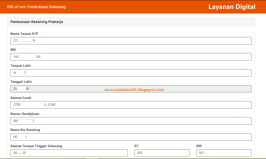 Panduan Lengkap Membuka Rekening Bni Secara Online Untuk Kartu Prakerja Secercah Ilmu