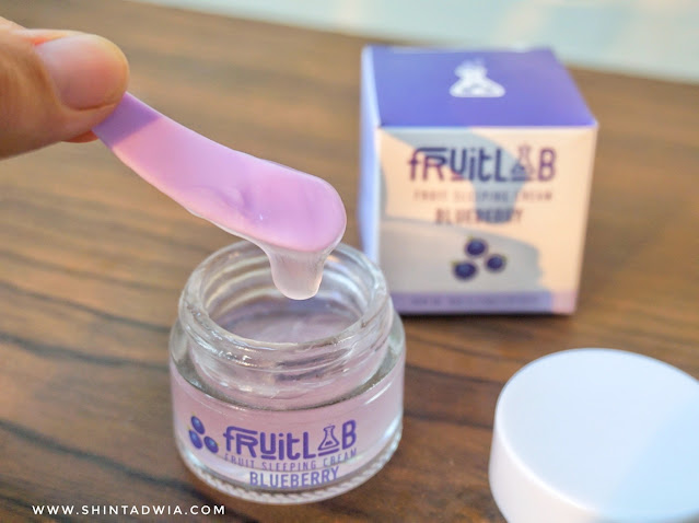 Review Fruitlab sleeping cream blueberry