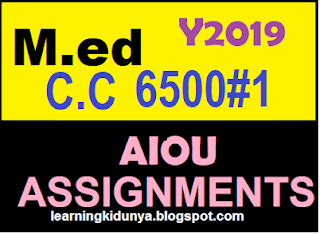 AIOU Solved Assignments 1 Code 6500 Spring 2019