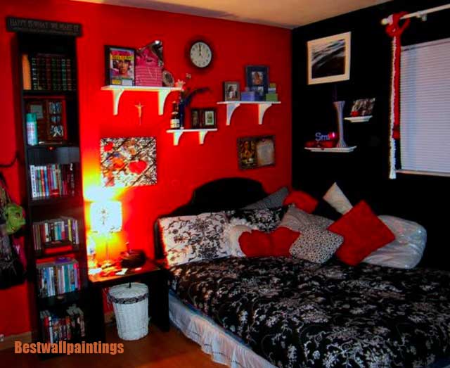 Red and Black Bedroom Ideas For Teenage Girls