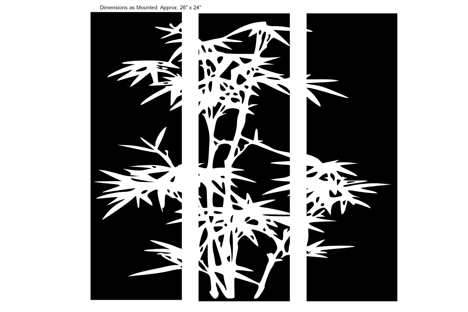 KT&T D.I.Y. Creative Designs Online Peel and Stick 3Panel Wall Art