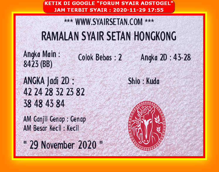 1 New Message Kode Syair Hongkong 29 November 2020 Forum Syair Togel Hongkong Singapura Sydney