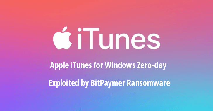 Apple iTunes for Windows Zero-day Exploited by BitPaymer Ransomware