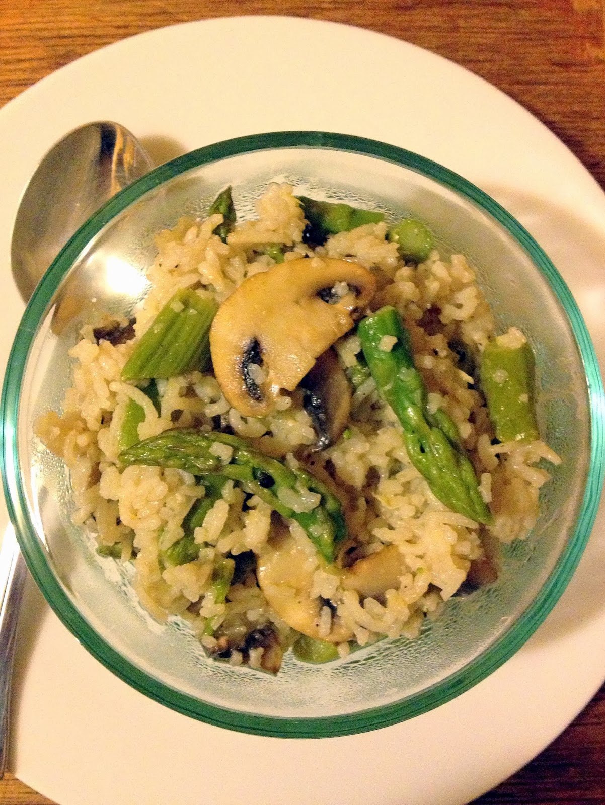 Keep the Peas EATING SPRING MUSHROOM AND ASPARAGUS RICE WITH TOASTED
