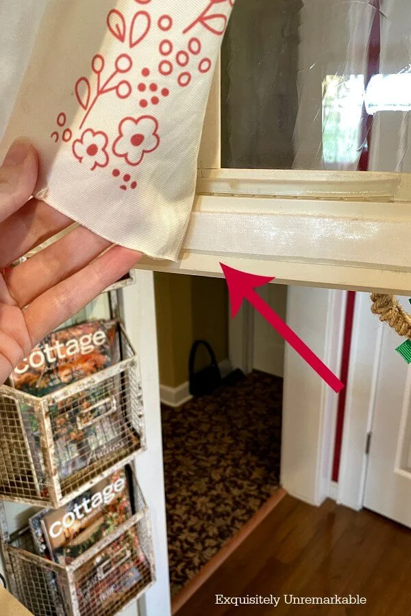 Removing Old Fabric From Cabinet