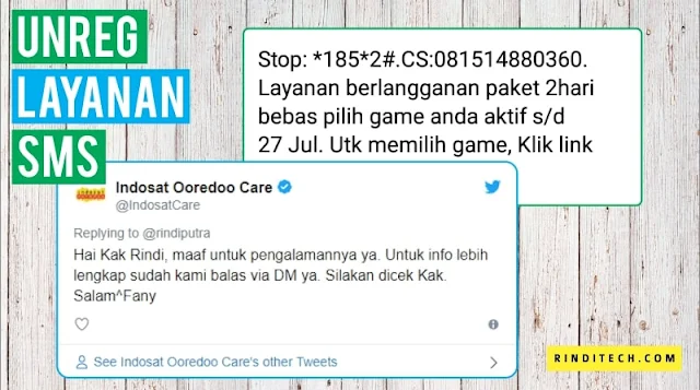 Cara Unreg Layanan SMS sampai Pulsa Dikembalikan (refund)