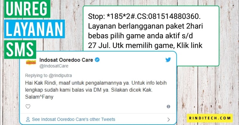 Cara Unreg Layanan Sms Sampai Pulsa Dikembalikan Refund Rindi Tech