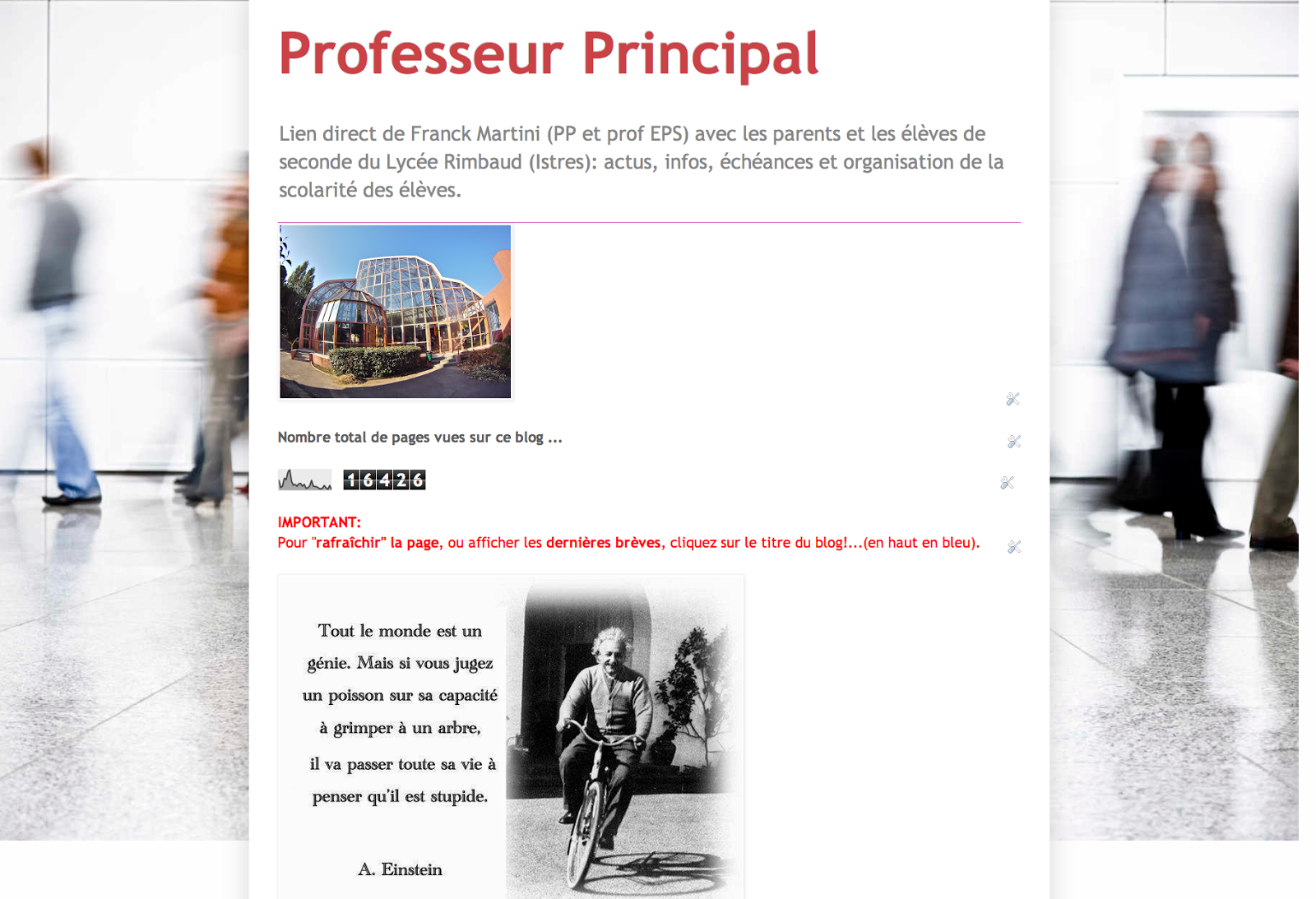 Le Blog Prof Principal de Franck Martini