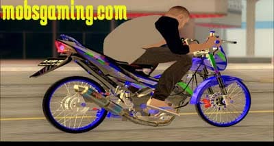 Mod Skin Motor Satria FU Valen Biru