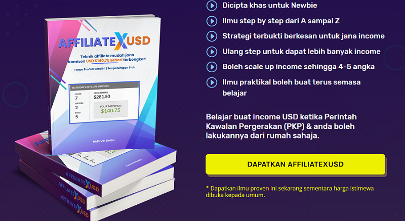 AffiliateXUSD | Kerja Part Time Dari Rumah Dapat Duit USD!