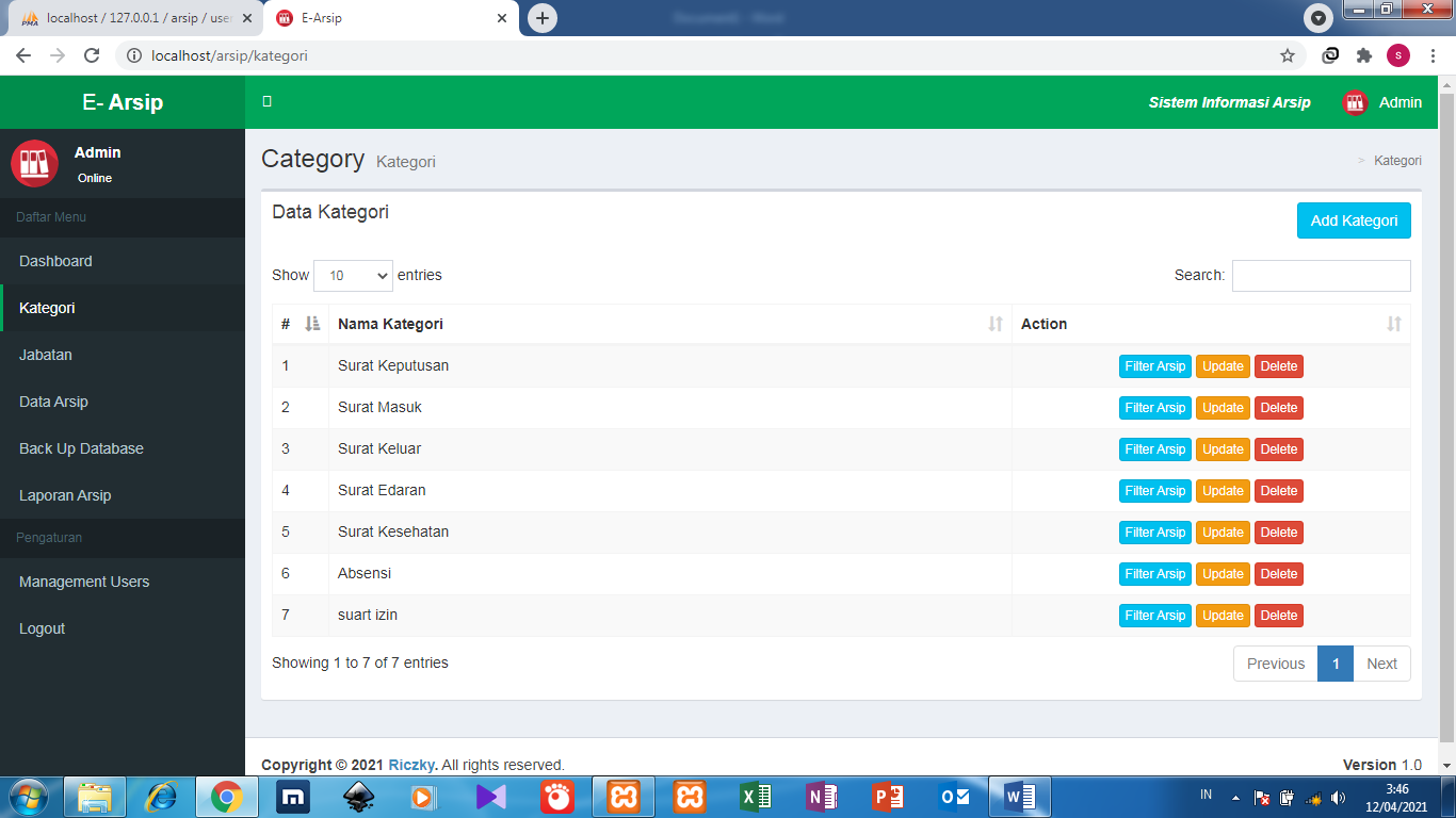 Download Source Code Aplikasi pengarsipan surat berbasis