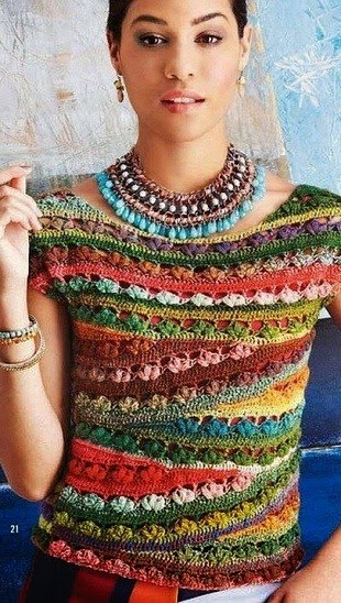 Blusa de fiesta en crochet con patrón
