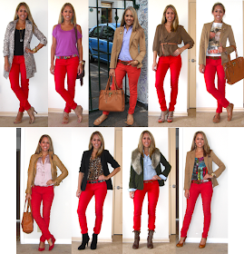 Red Skinny Jeans: what to wear with red skinny jeans