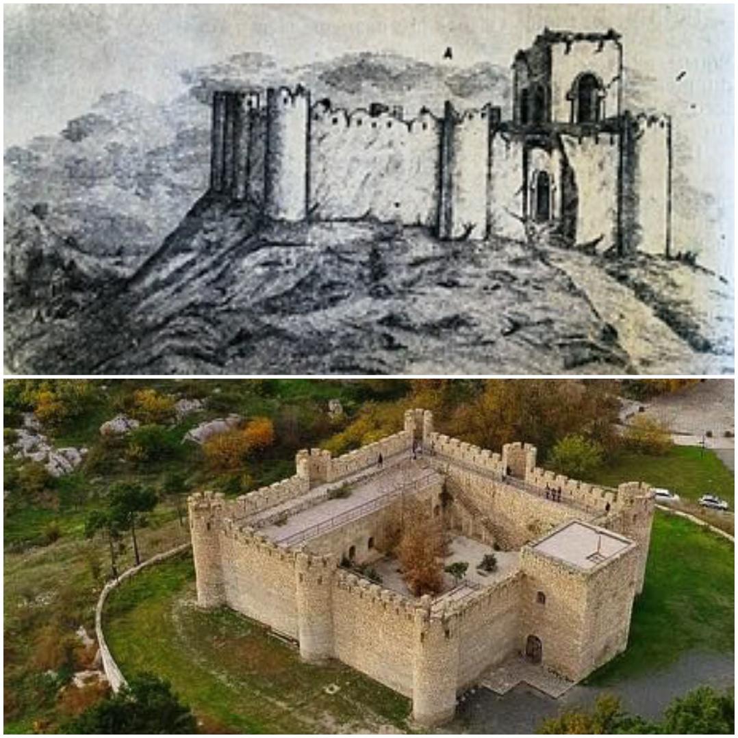 Изображенная на картине крепость была выстроена. Крепость Шахбулаг. Дворец карабахских Ханов. Тигранакерт крепость. Дворец карабахских Ханов в Шуше.