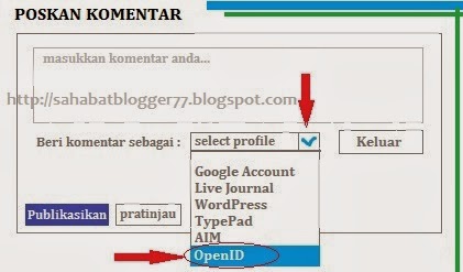 Gambar Kolom Komentar Dengan Profil OpenID