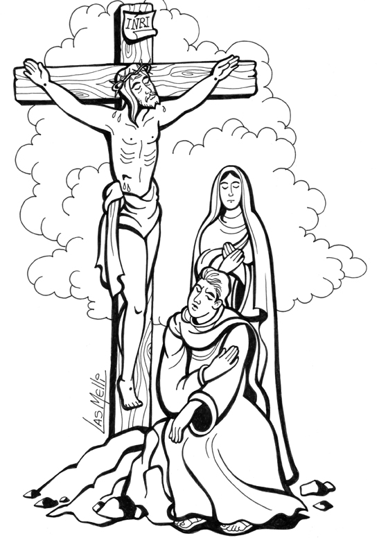 Crucifixion De Jesus Para Colorear