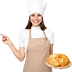 Happy Female Cook Chef Pointing Transparent Image