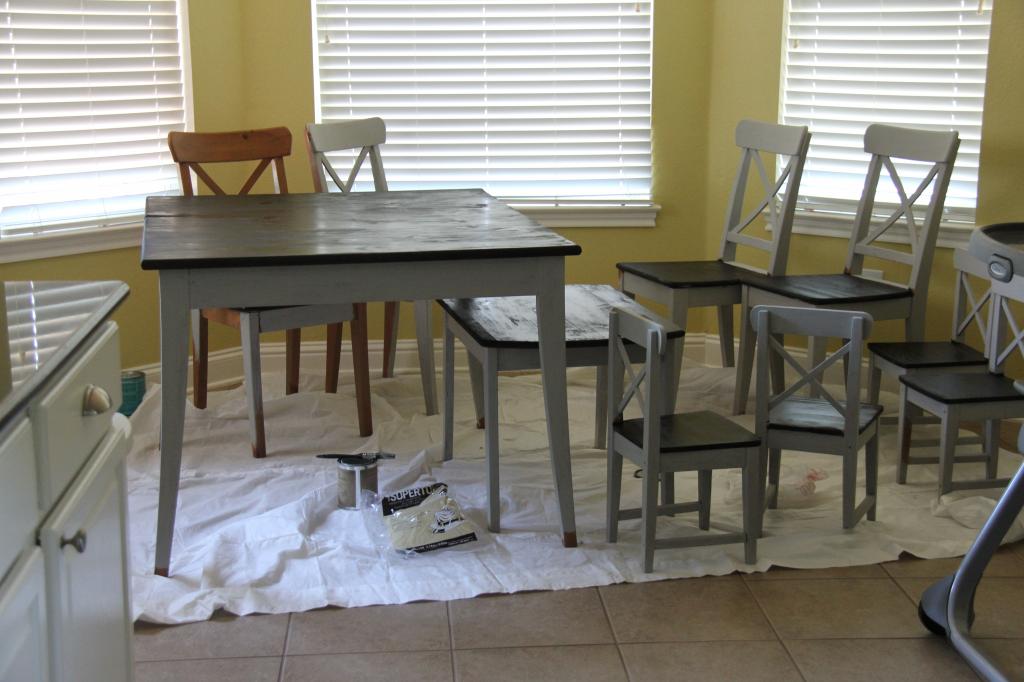 The Chronicles of Ruthie Hart IKEA Hack table makeover with chalk paint