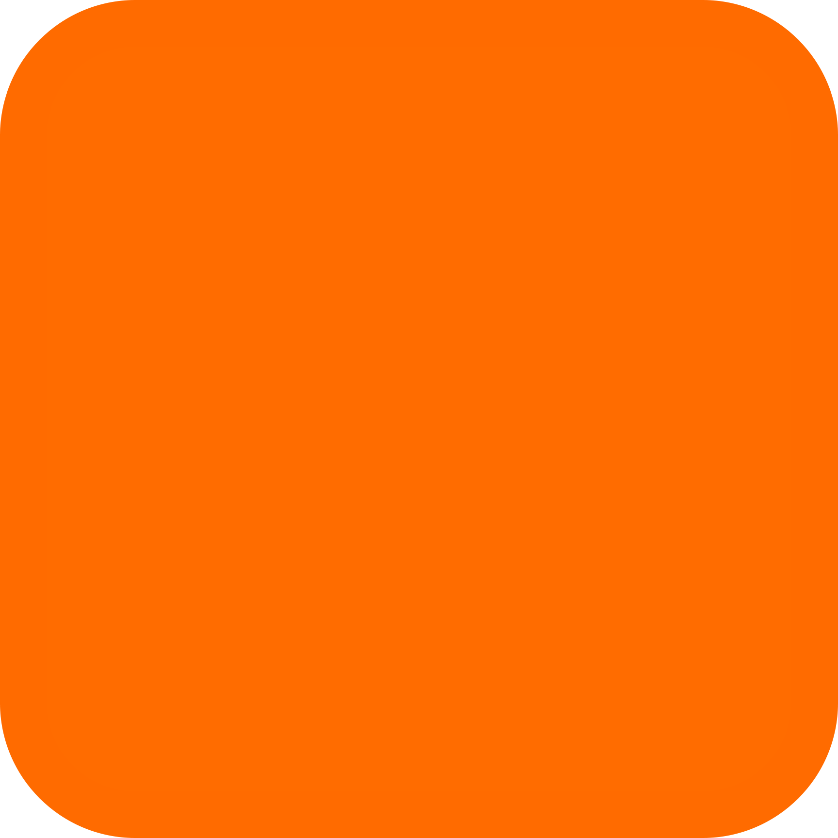 Orange square, rounded corners
