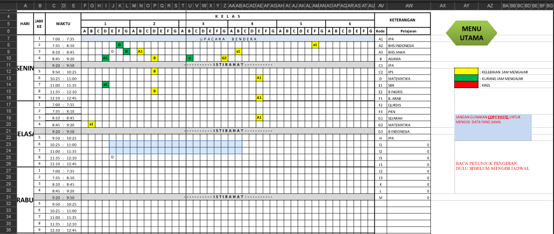 Download Aplikasi Jadwal Pelajaran Otomatis Anti Bentrok