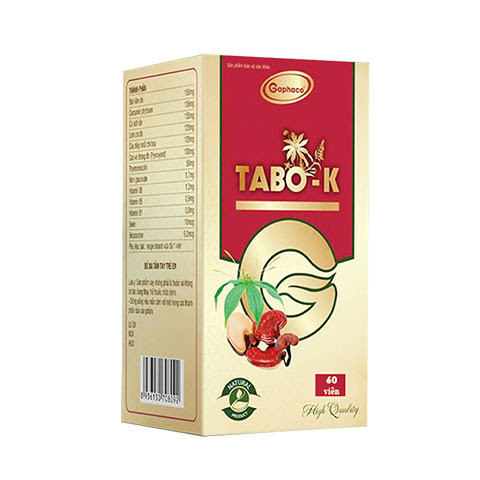 Tabo K, hỗ trợ chống các gốc tự do, thanh nhiệt và giải độc