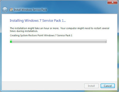 Starting Windows 7 SP1 Installation.