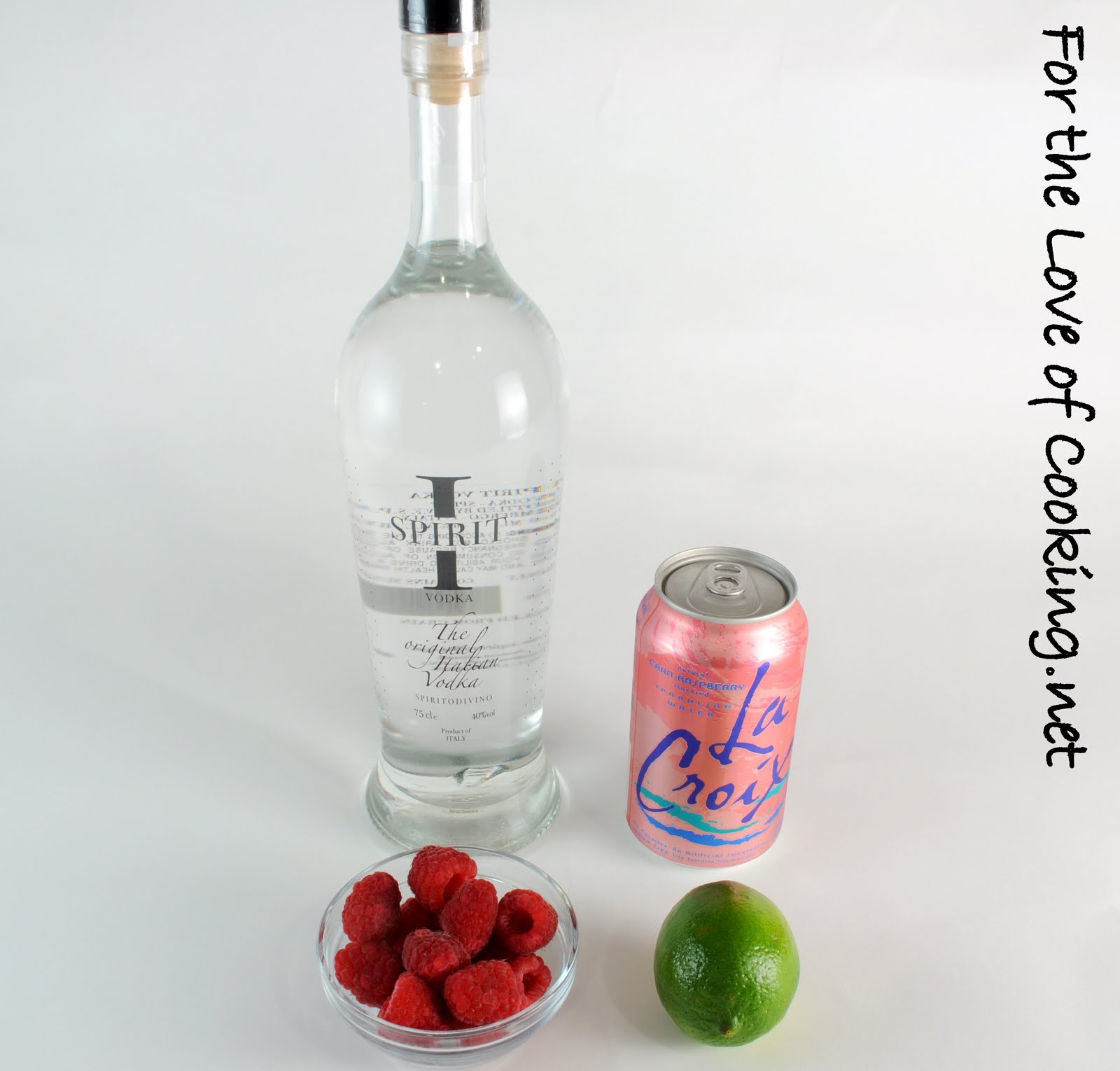 Vodka CranRaspberry Sparkling Water For the Love of Cooking