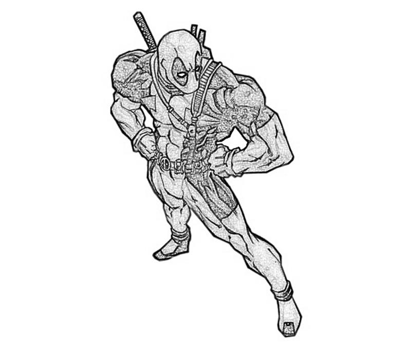 marvel deadpool coloring pages fight - photo #5