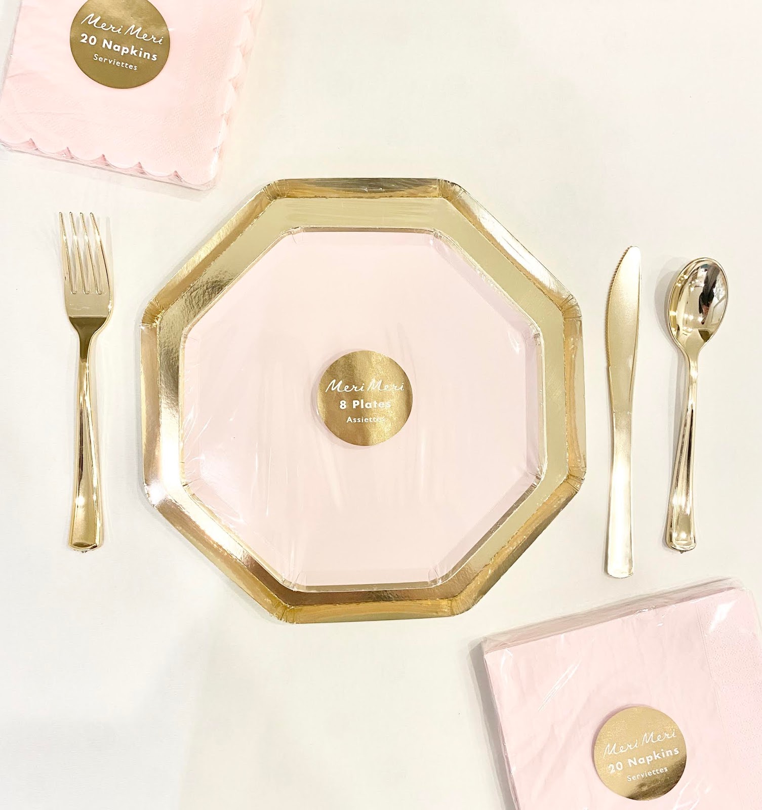 Newest Paper Plates & Napkins Fresh Ink Style Sentiment